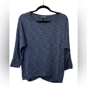 Athleta Womens Size XS Heathered Blue Tie Back Shirt